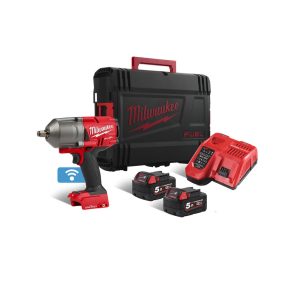 Milwaukee M18ONEFHIWF12-502XImpact Wrench 1/2″ One-Key M18 2 x 5.0ah