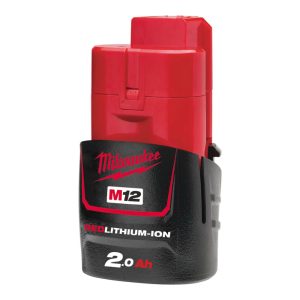 Milwaukee M12B2 12v 2.0ah M12 Fuel Technology Red Lithium Ion Battery